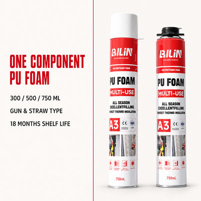 Quality Gun and Straw Type PU Foam Polyurethane Foam for Door Frame Installation and Gap Filling factory