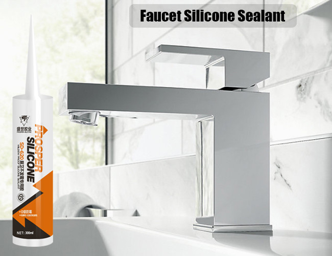 Non Yellowing 280ml Bathtub Silicone Caulk , Clear Bathroom Silicone